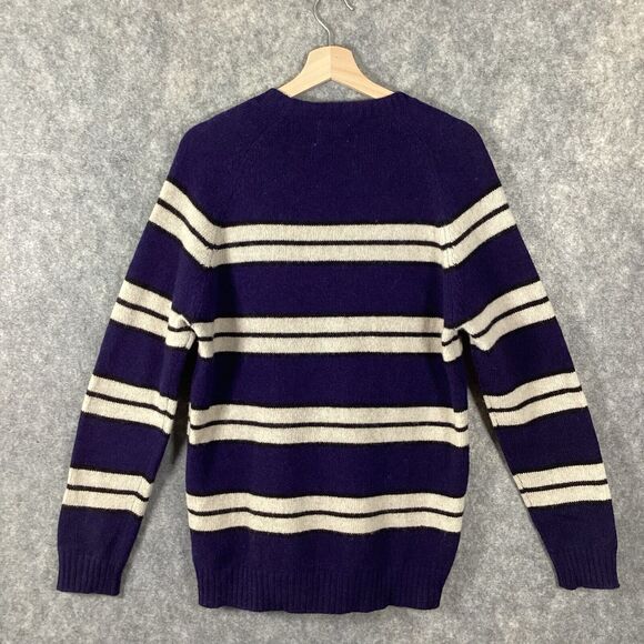NN07 No Nationality Multi Color Nathan Striped Wool Crew Pullover Sweater Large* - Picture 5 of 15
